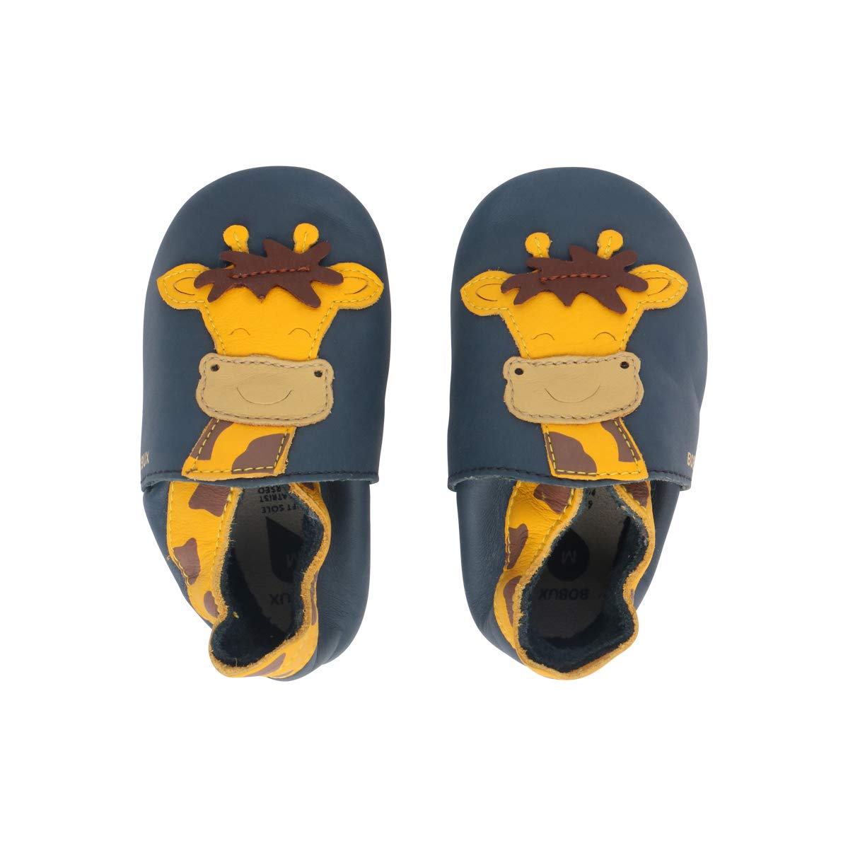 Bobux Pantofole Soft Sole Wilderness Elastico Giraffa 06001 Blu