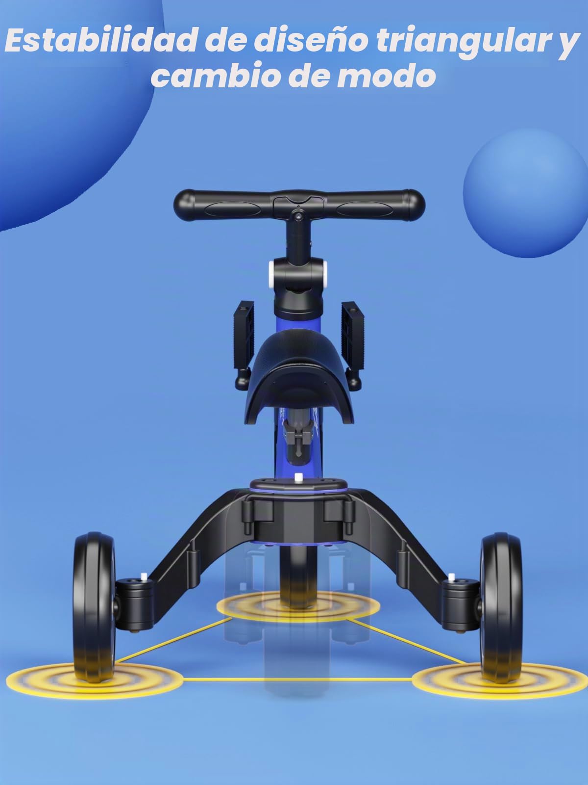 XJD 3 en 1 Triciclo Evolutivo de Bebé para Niños de 1-3 años, Triciclo a Bicicleta bebé con o sin Pedales, Bicicleta Niño con Asiento y Manillar Ajustables, Adaptable y Transformable, Marrón