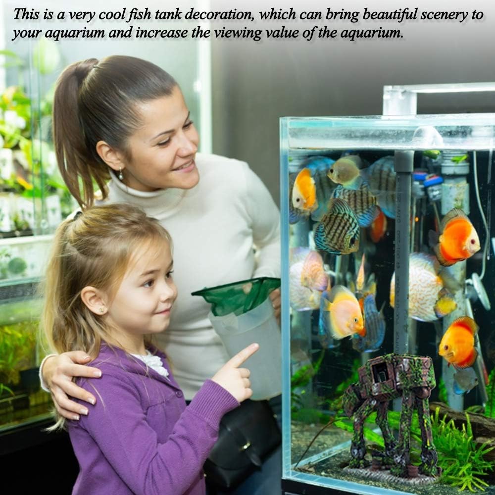 Decorazioni per acquario, castello di Hobbit, accessori per acquari, giocattoli Betta, decorazione per acquario, ornamenti per acquario, decorazione in resina (stile 1 - grande)