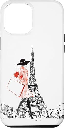 iPhone 12 Pro Max vintage París mujer - Caso de la torre Eiffel