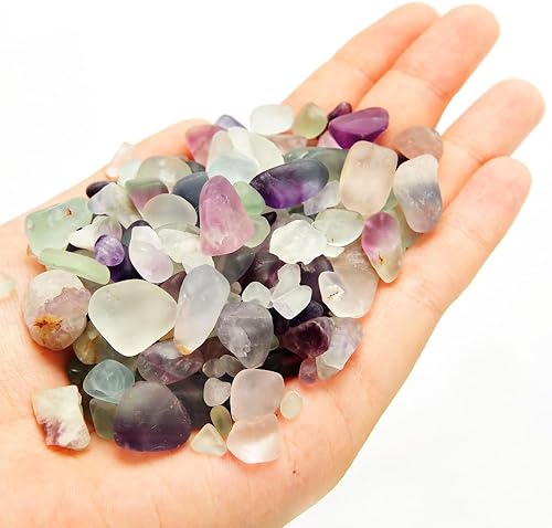 Miniatura 2 de Chips de piedra de cristal caído de 1 libra  Forma irregular triturada  Piedras de cristal decorativas para el hogar y el jardín para jarrón de