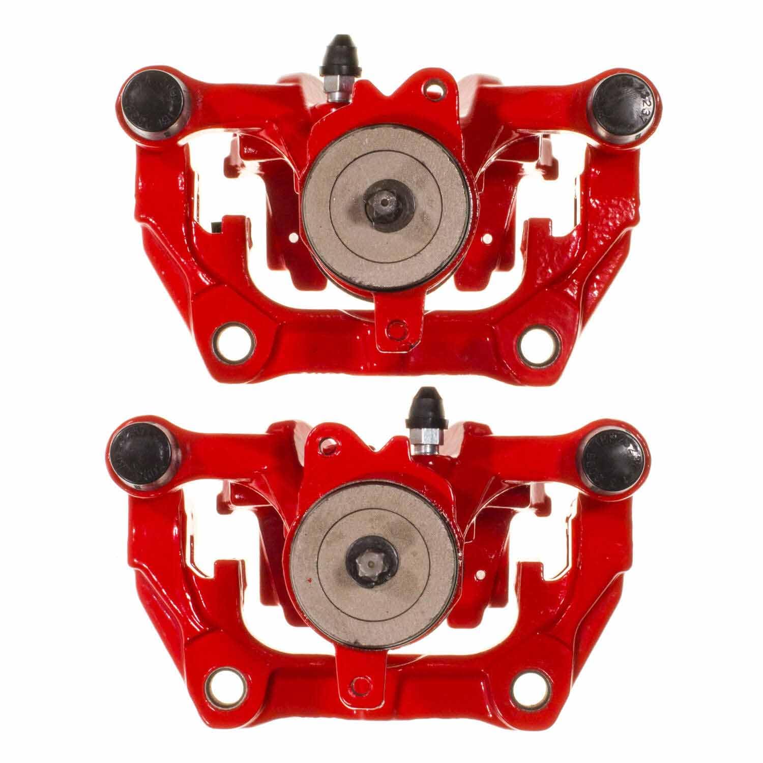 Power Stop Rear S15156 Pair of High-Temp Red Powder Coated