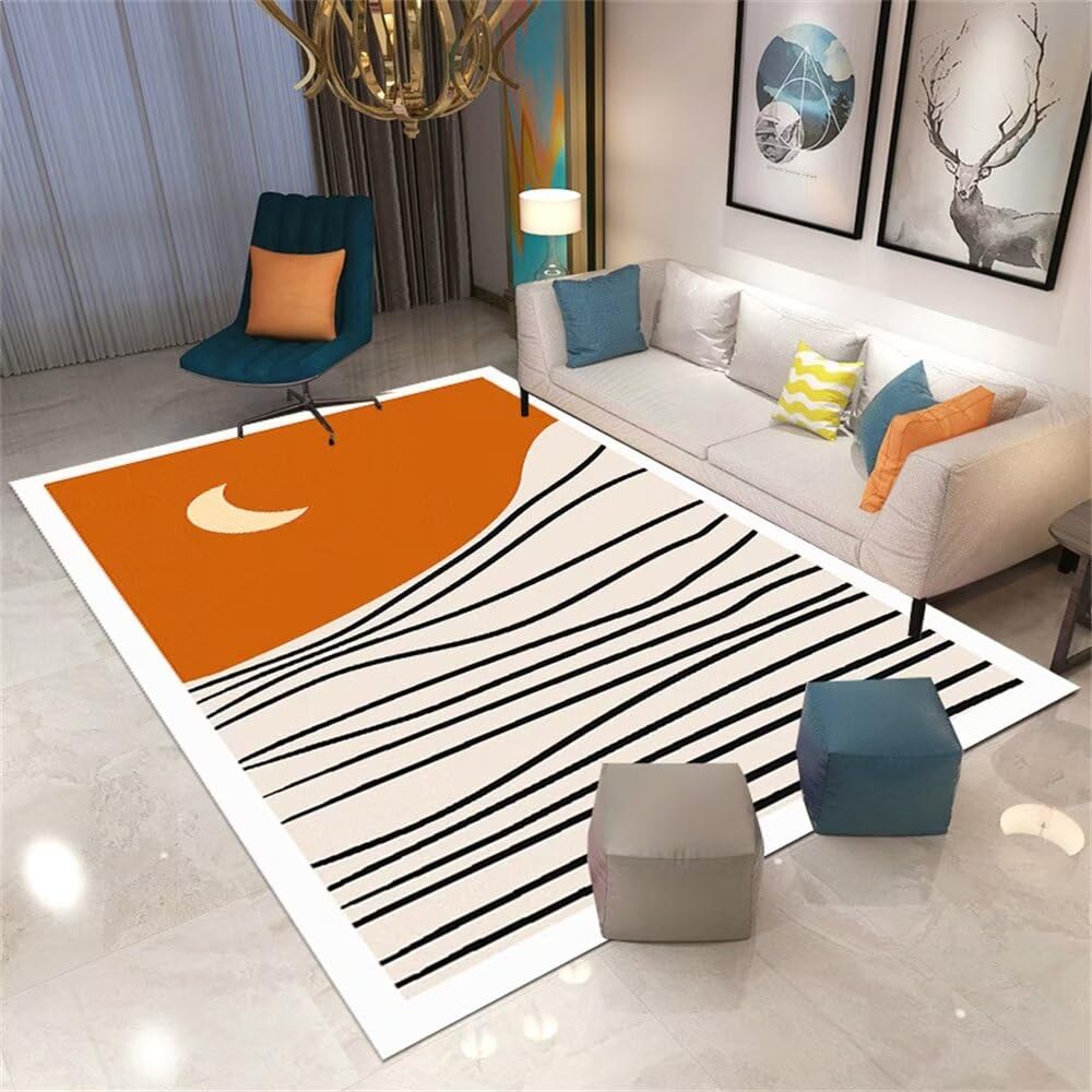 Tapis de salon résistant et facile à nettoyer pour protéger le sol de la salle à manger