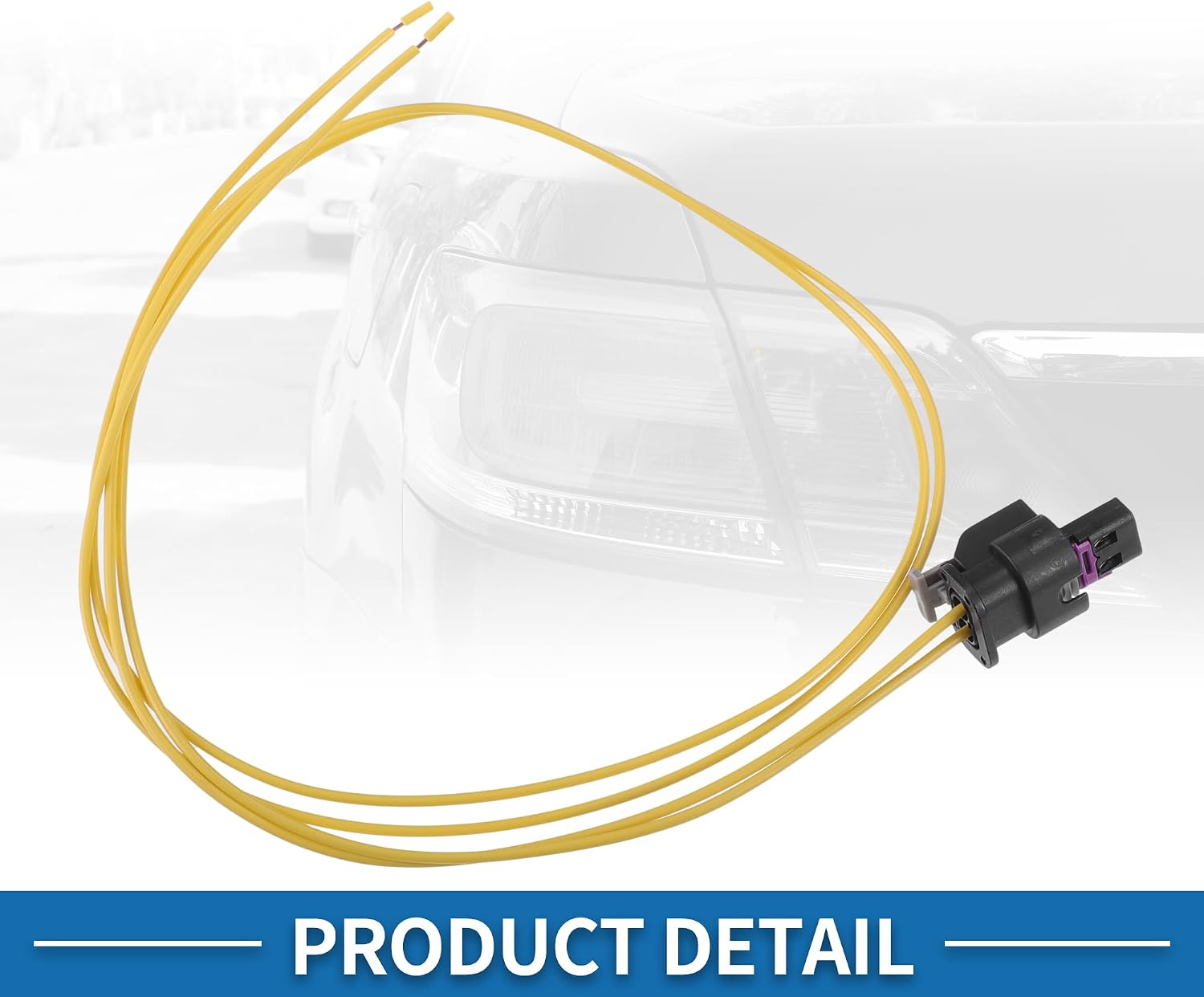 Compatible with Fuel Injector Connector Wires Waterproof Impact Sensor Plugs No.4H0973702A Durable Pump Cable Harness for Audi for VW ABS Black