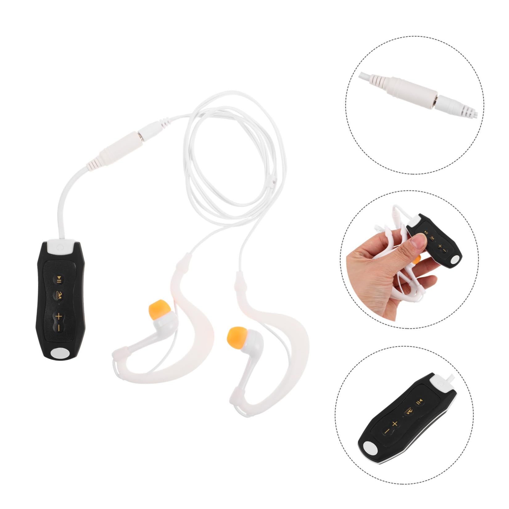 TOYANDONA Auriculares de Natación Impermeables con Reproductor Mp3, Clip