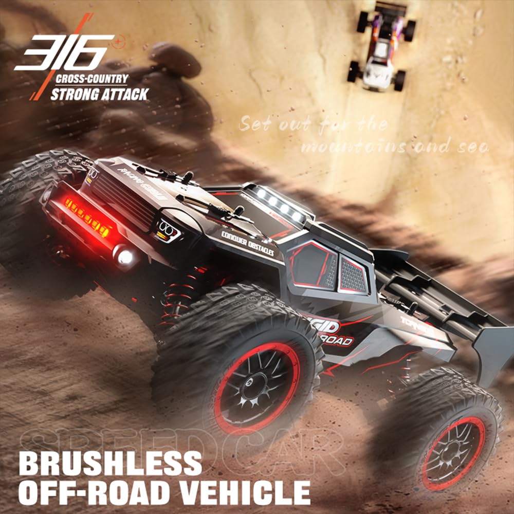 Zdalnie sterowany samochód dla dorosłych, 80 km/h, 1/16 Off Road Race Buggy z torbą do przenoszenia, bezszczotkowy silnik 4WD RC Truck, Offroad Drift