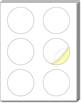 3 inch Round Labels Printable Circle Stickers - 8.5" x 11", 40 Sheets