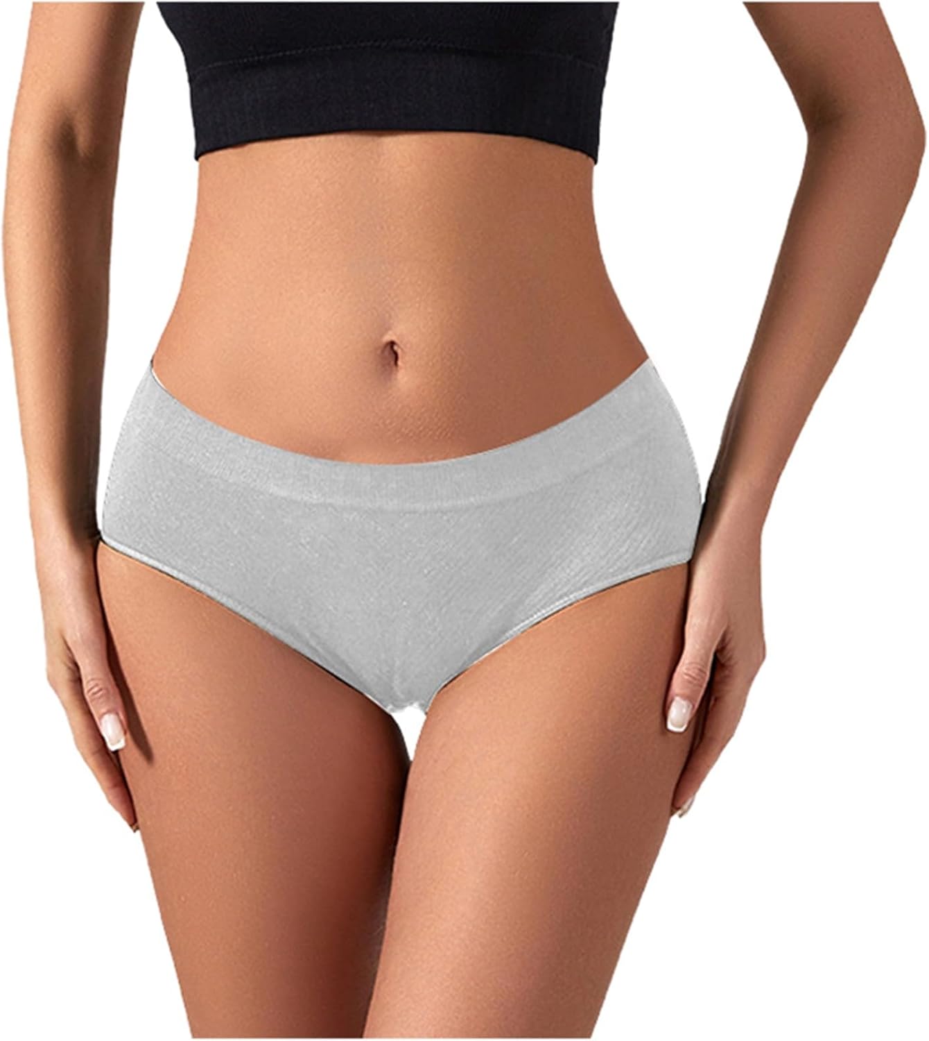 Women's Seamless Breathable Panties with Low Waist Design Comfortable Crotch and Fashionable Triangle Cut for