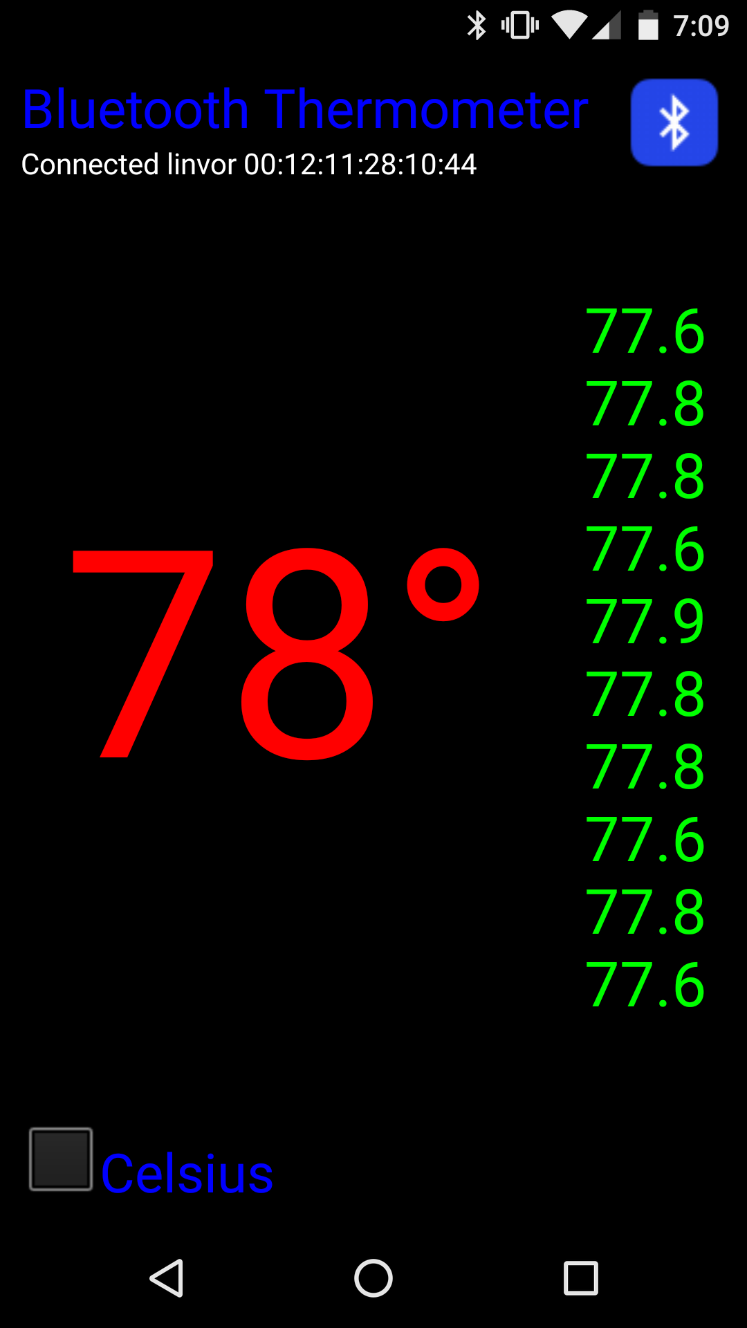 Bluetooth Thermometer App on Amazon Appstore