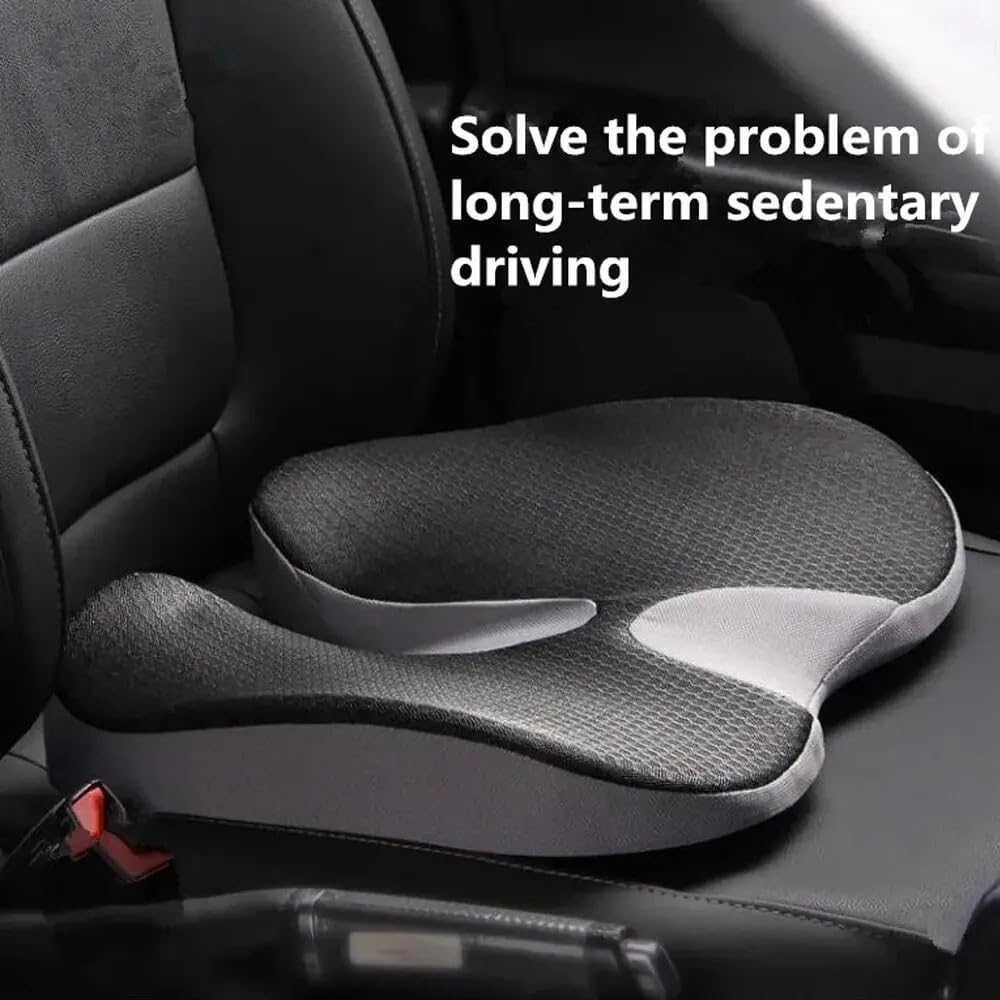 Cojín de Asiento Cojín ortopédico de Espuma viscoelástica para próstata, coxis, ciática, Alivio del Dolor, Silla cómoda, Asiento de Coche Cojin Antiescaras(A)
