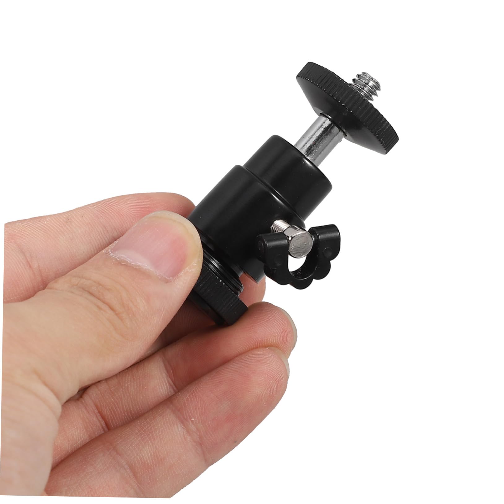 Mikikit 360° Rotating Metal Ball Head Tripod Adapter Aluminum Alloy for Universal Camera Mount and Projector Stand