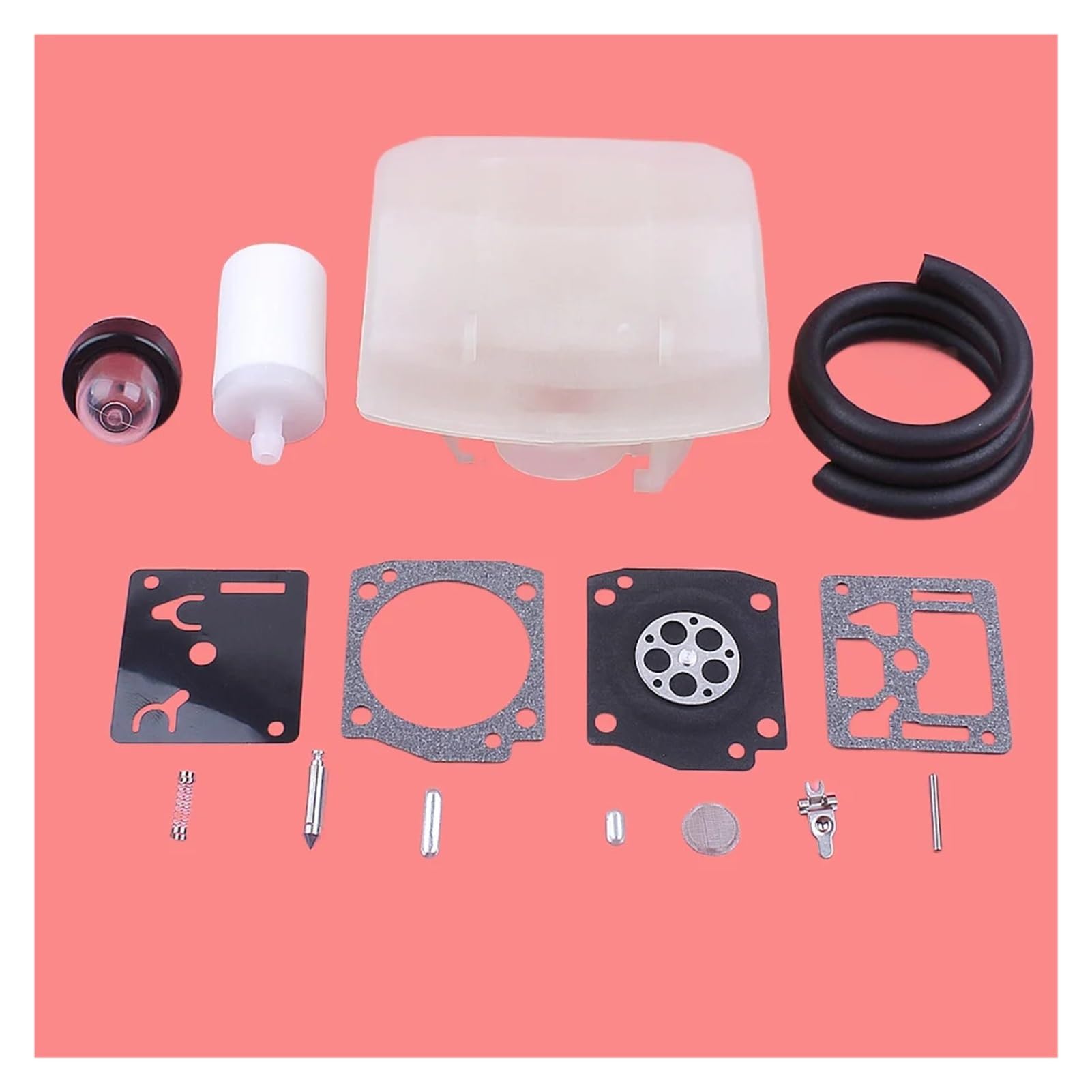 Kit De Reparación De Carburador Compatible con 340, 345, 350, 353, 346XP, Cebador De Línea De Combustible, Repuestos De Motosierra Bul, Piezas De Repuesto