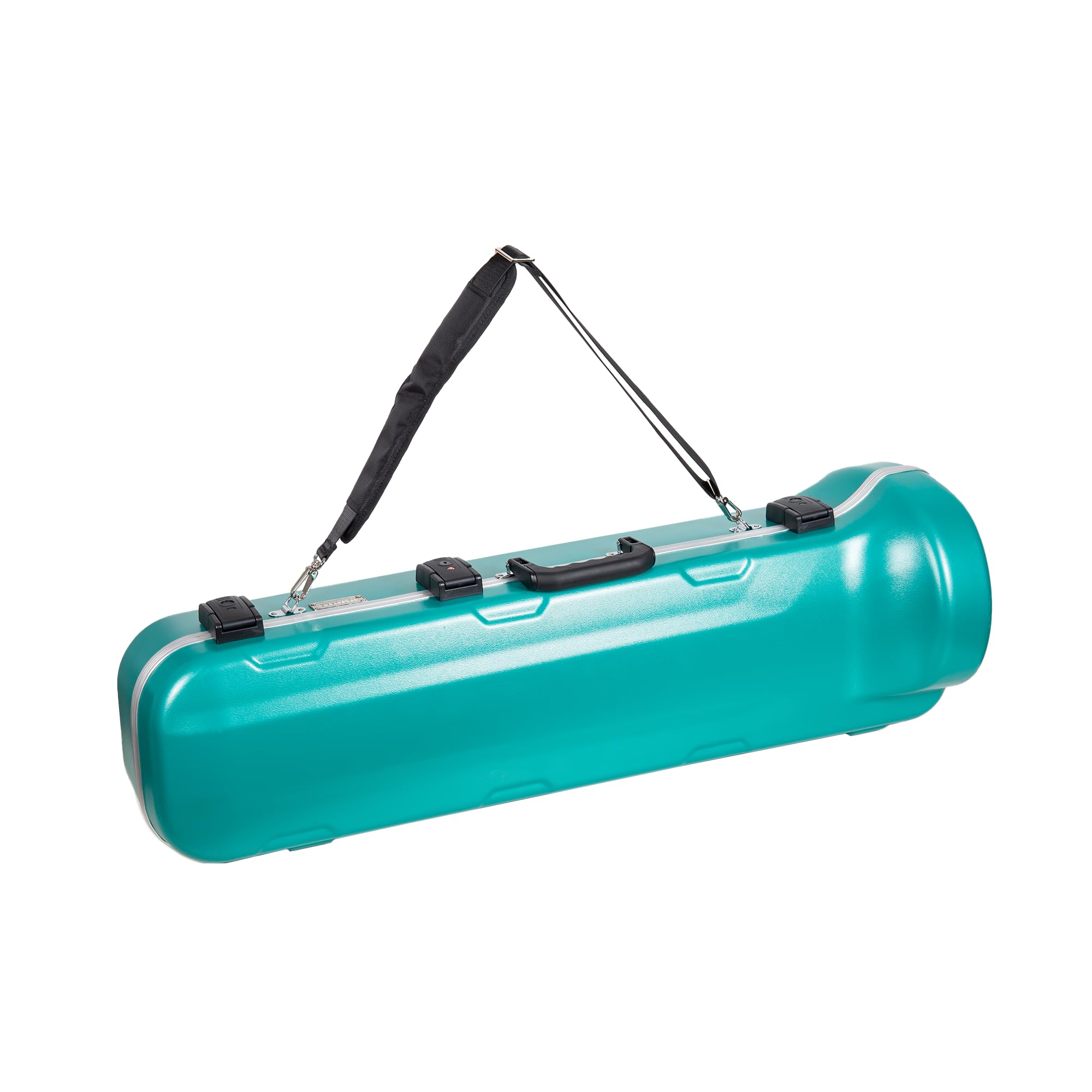 Crossrock Funda para clarinete, carcasa rígida de fibra de vidrio, correas de mochila, Azul menta, Trombone, Trombón