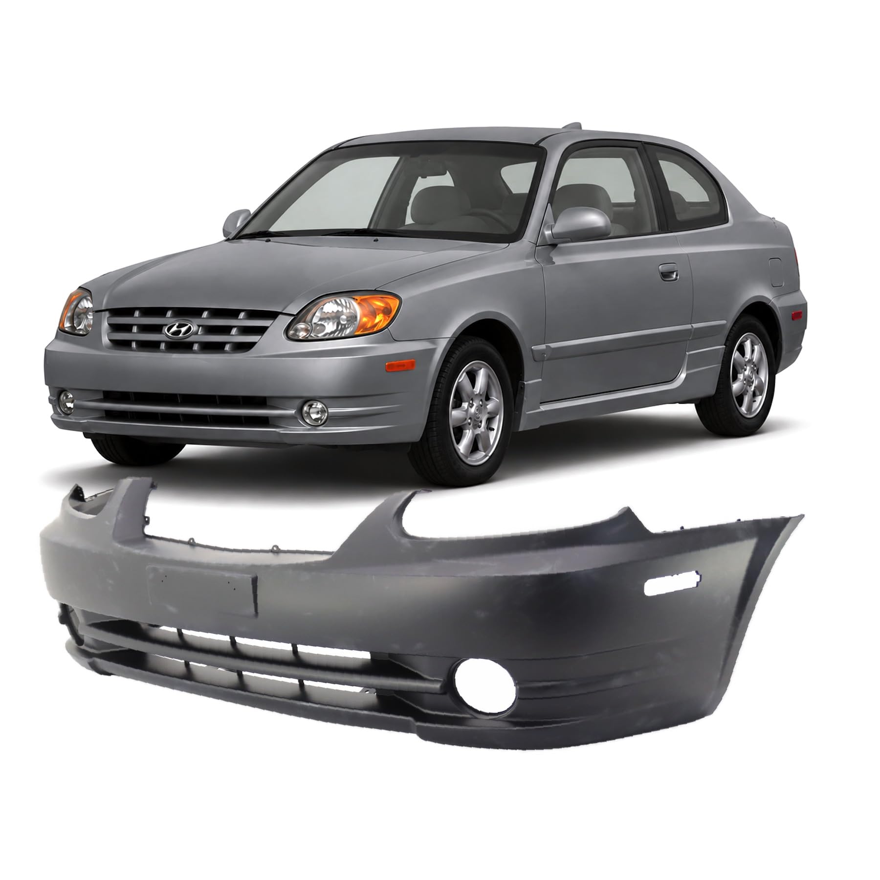 FitParts Compatible with Hyundai Accent 2003–2006 Front Bumper Cover
