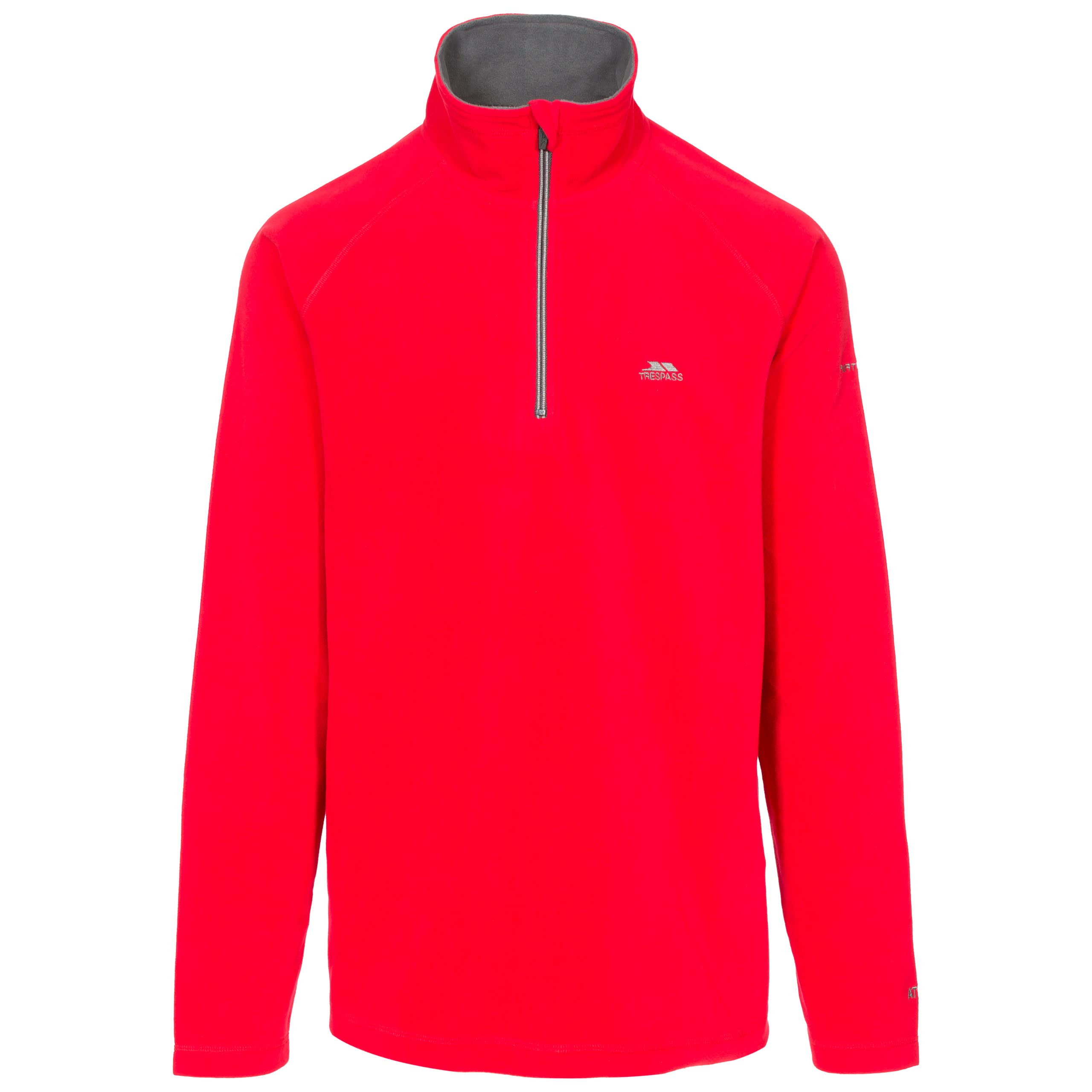 Trespass Mens 1/2 Zip Microfleece Blackford Red in Size - S