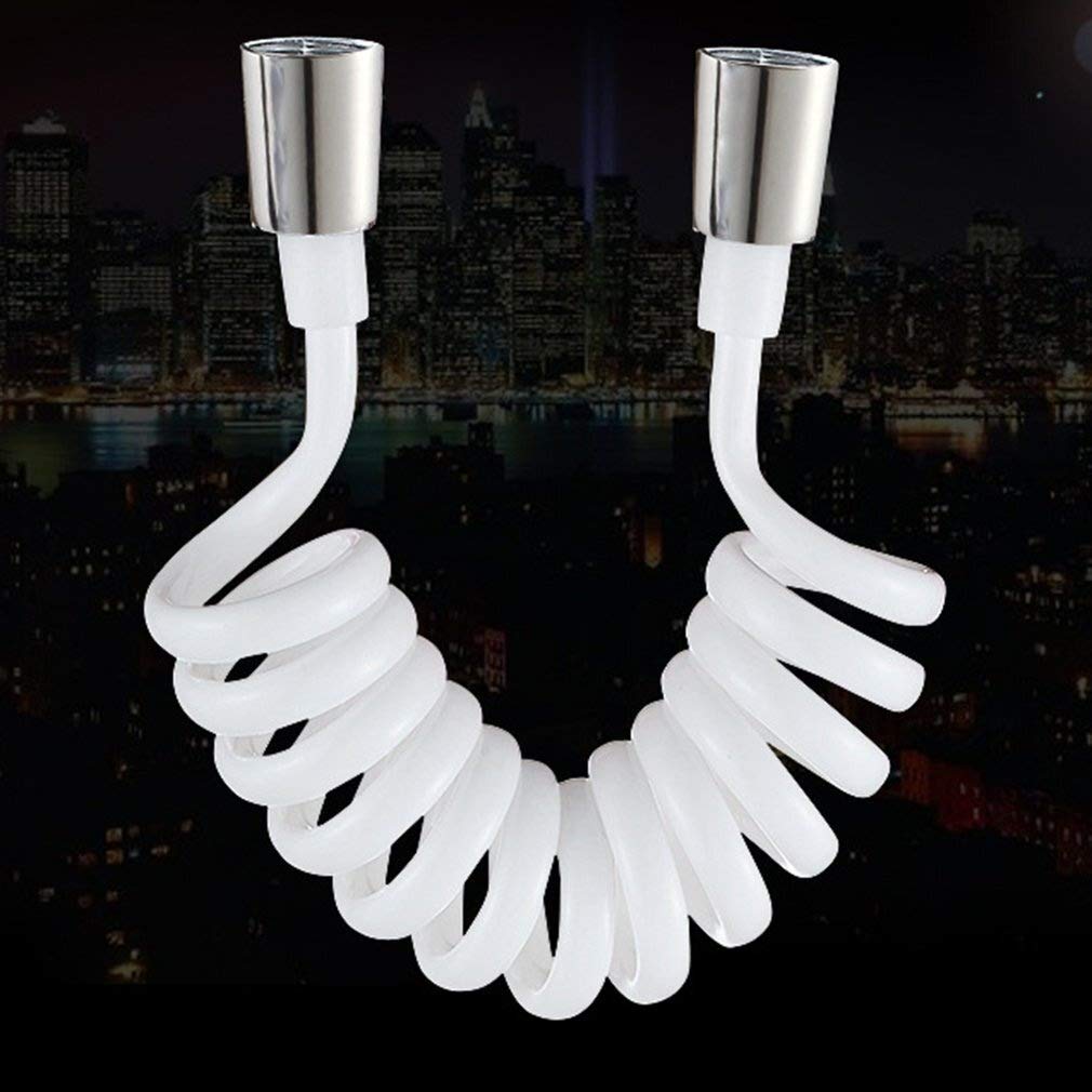 Remplacement du tuyau de douche, Tuyau de douche télescopique à ressort en mousse cuivre for bidet, 1,5 m, flexible PVC, rétractable, pommeau, toilette, remplacement facile faire soi-même