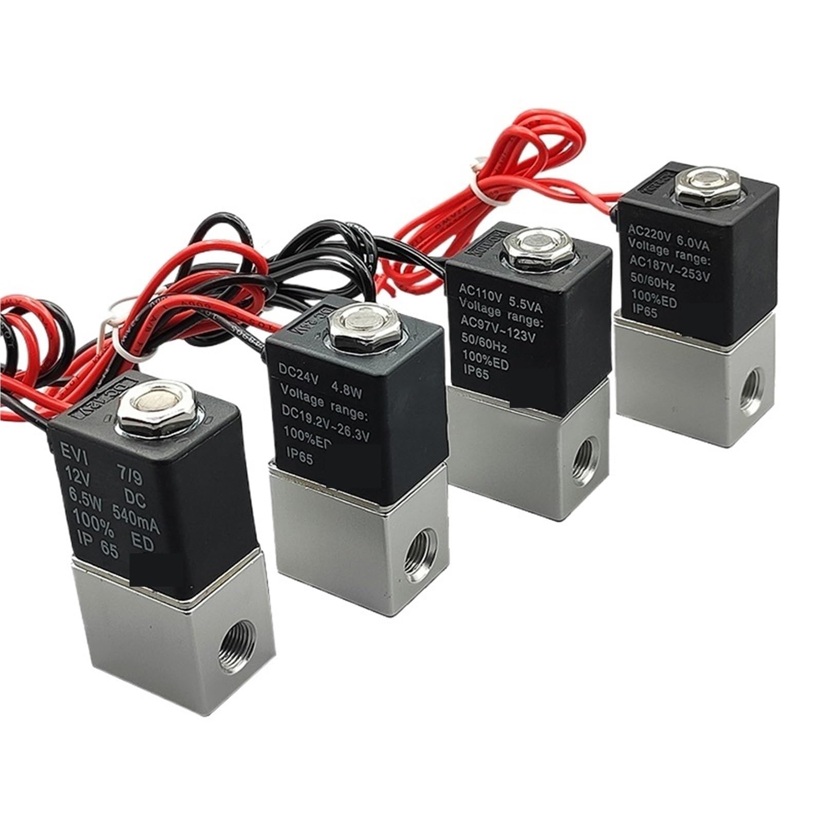 Uyqukggpsn 1/8 " Dc 2V 24V Ac 0V 220V Fast Response Solenoid Valve 2 Way Normally Closed Direct-Acting Pneumatic Valves For Water Air Gas(Npt_ac 220V)