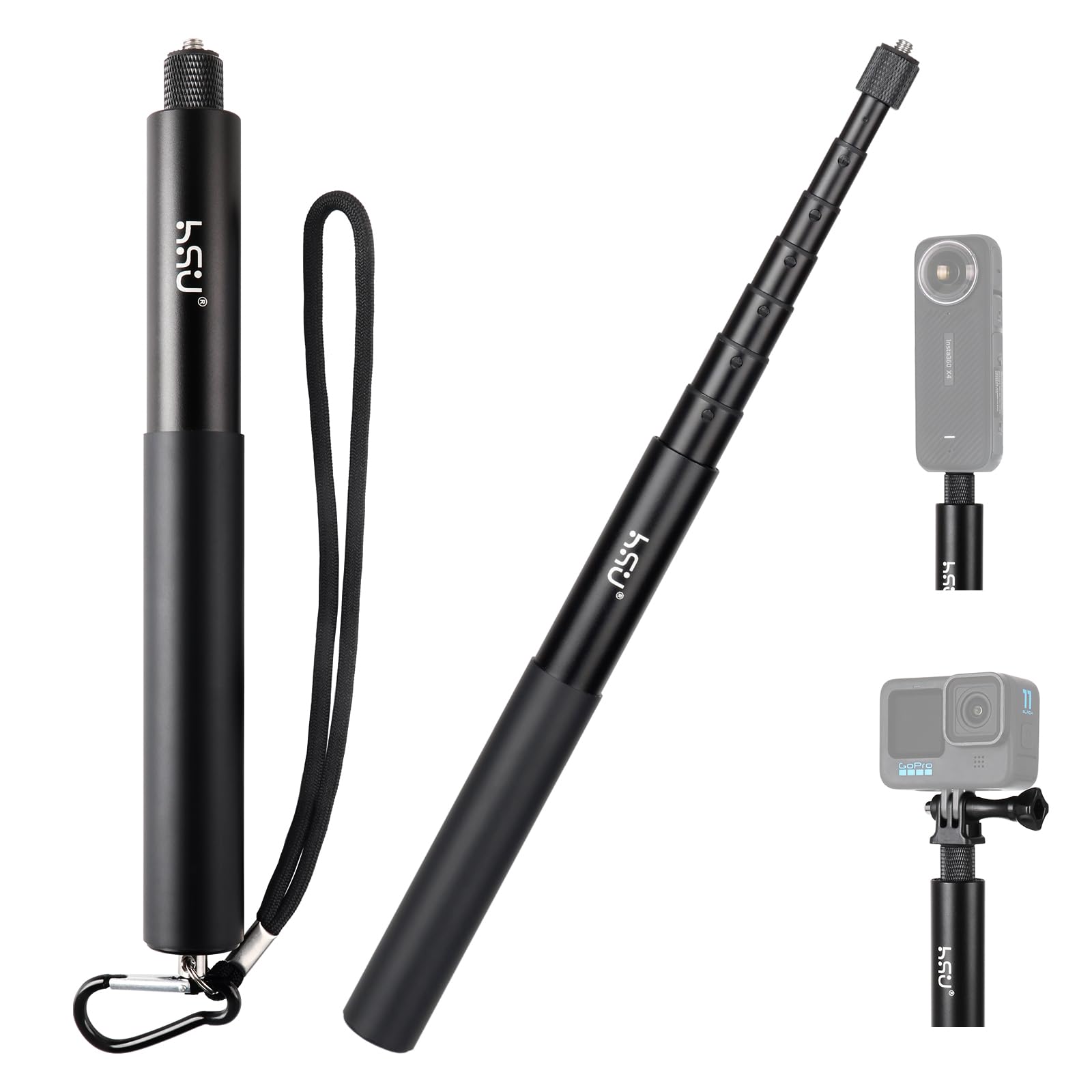 Amazon.com: HSU 59”/150cm Invisible Selfie Stick for Insta360