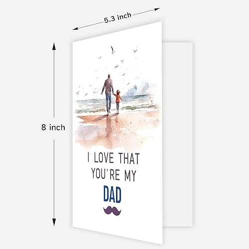 Miniatura 2 de Tarjeta de cumpleaños para papá, tarjetas de feliz cumpleaños de hija, hijo a padre, tarjeta de felicitación de cumpleaños para papá, tarjeta del