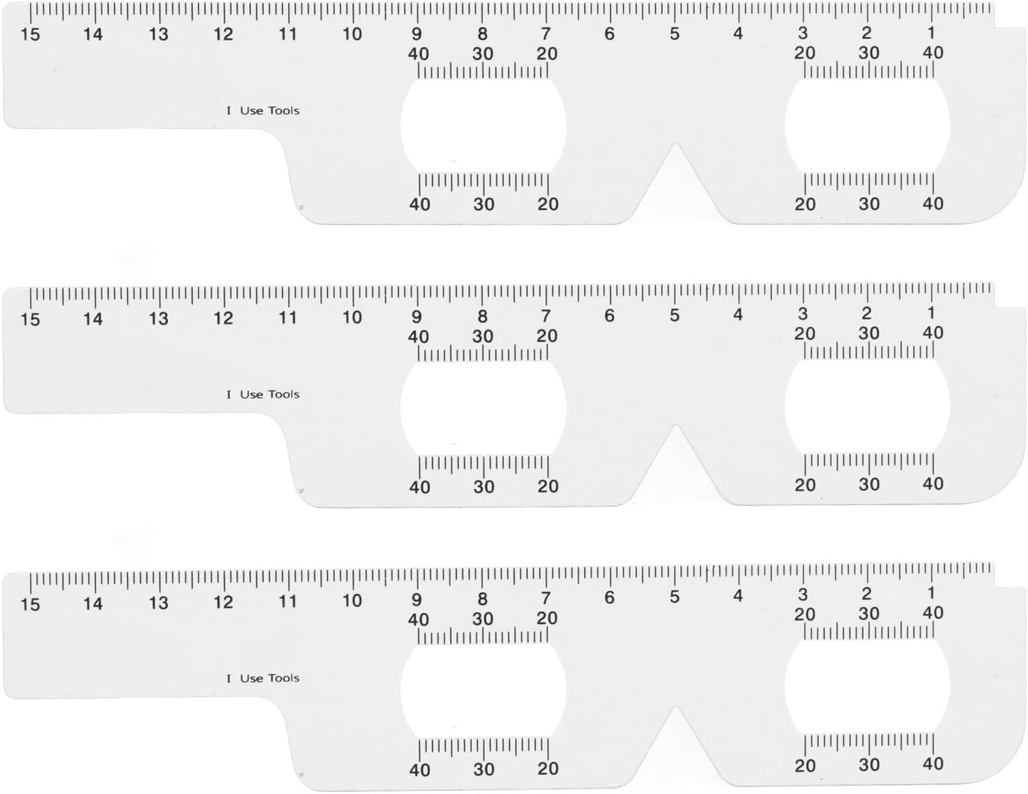 3 Pieces Eye Measurement Ruler Distance Pupil PD Gauge 2 in 1 Ophthalmology Tool Supplies Physical Correction for Eyebrow Pencil Makeup Kitchen and Home