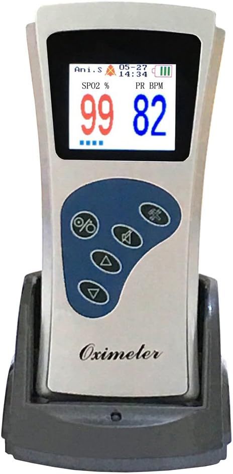 Mindsinglong Digital Technology Veterinary Pulse Oximeter Portable Fingertip Oixmeter with 2 Parameters Display for Cats and Dogs