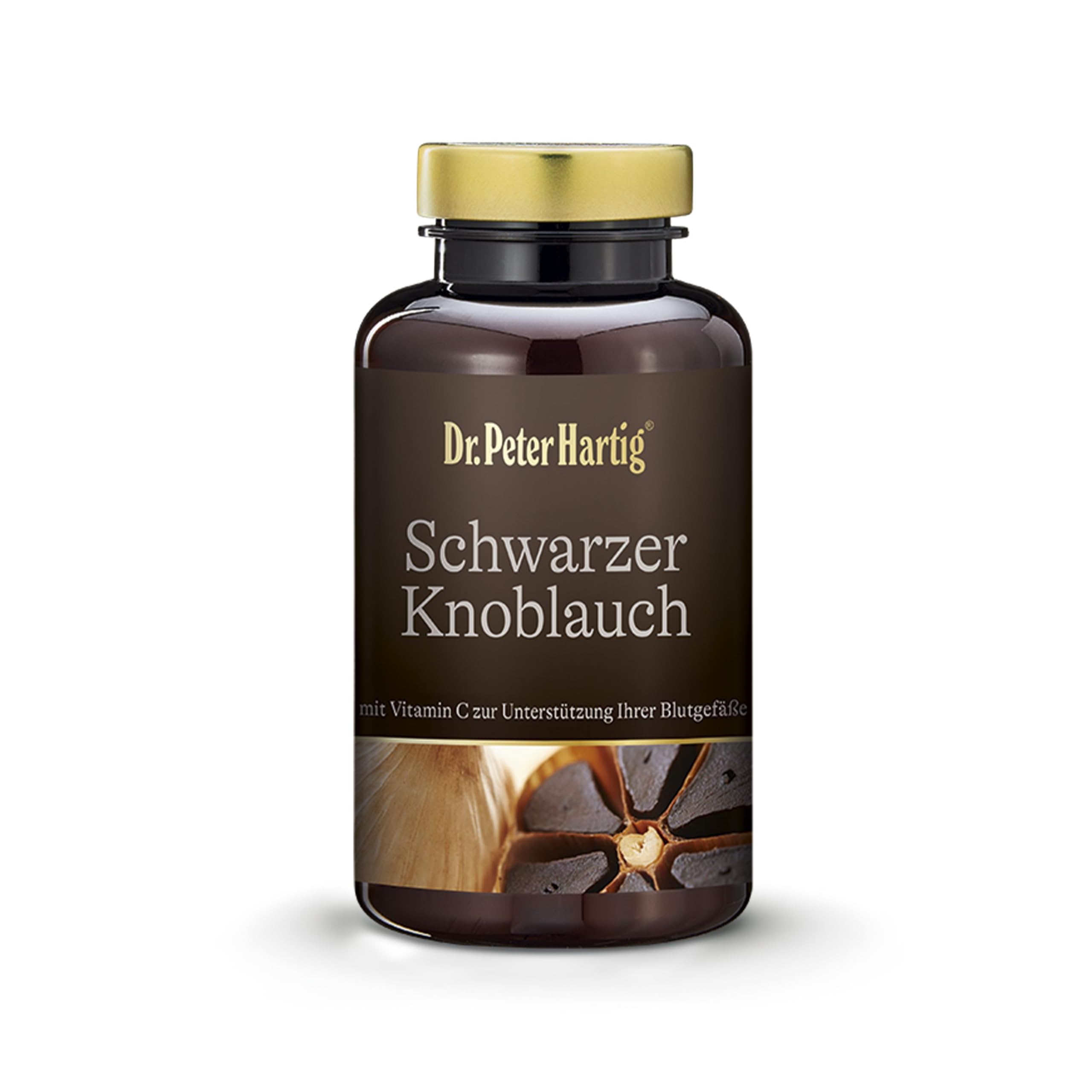 Dr. Peter Hartig Schwarzer Knoblauch 120 Kapseln 3-Monats-Vorrat Thiamin Folsäure Vitamin C Geruchsfrei Fermentiert Vegan