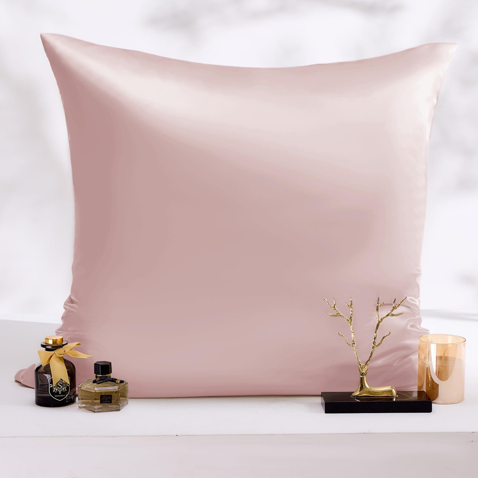 Vielit Satin Kissenbezug 80x80 2pc, wie EIN Seidenkissenbezug Koralle