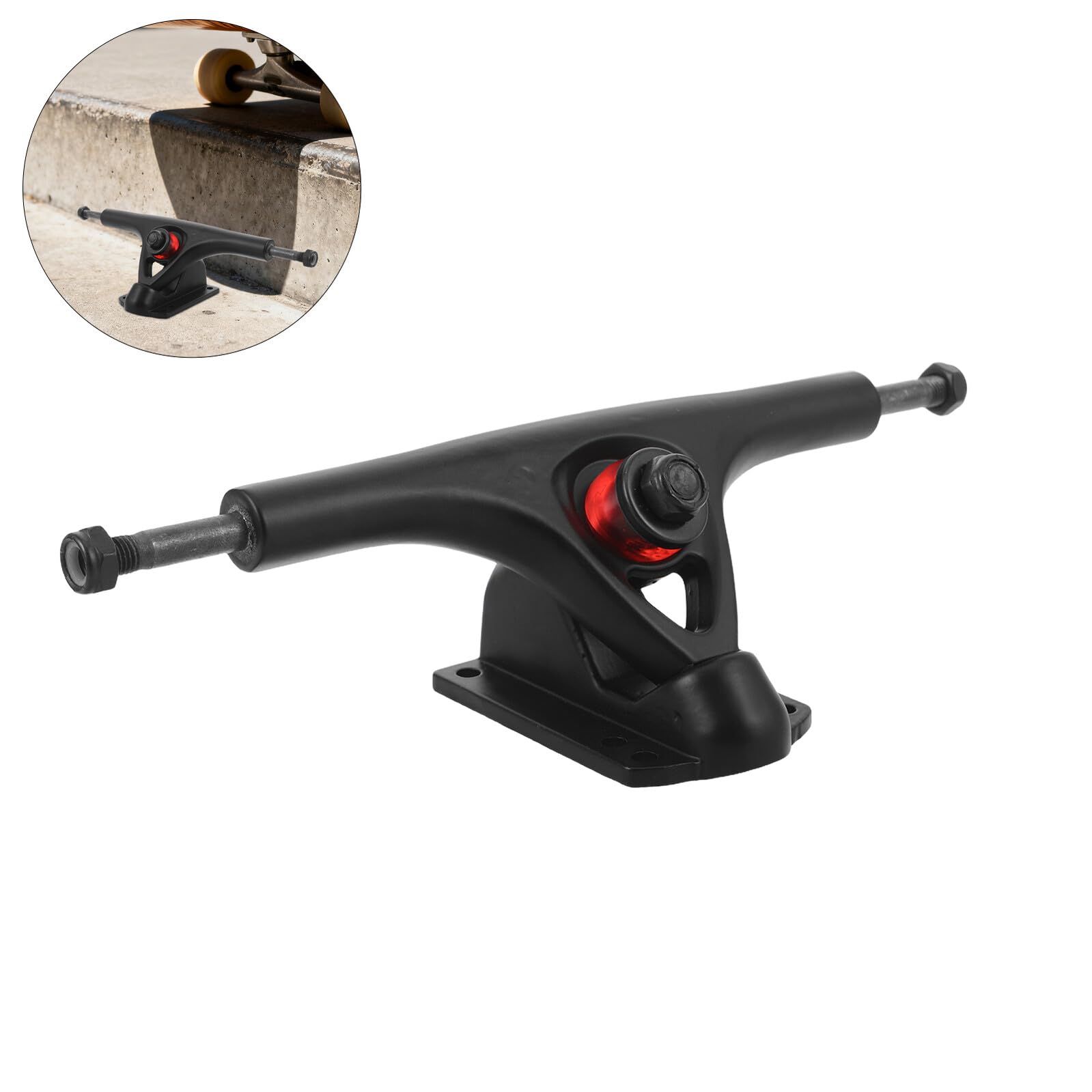 Lot de 2 Set de Trucks de Skateboard Longboard 7 Pouces en Alliage D’Aluminium Haute Résistance Légers et Absorbant Les Chocs Kit de Visserie Inclus pour Cruiser et Street