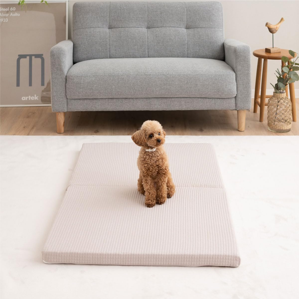 Amazon | エムール 3D Fiber ペットマット 犬 ベッド 介護 洗える
