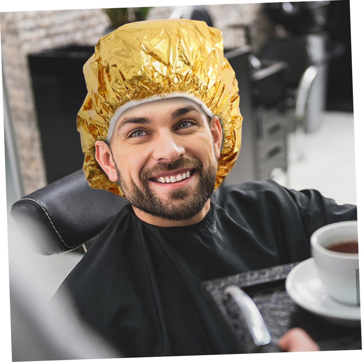 12pcs Aluminum Foil Hair Processing Caps for Deep Conditioning and Hair Coloring Elastic Design for Professional Salon Supplies Convenient Heat Activation