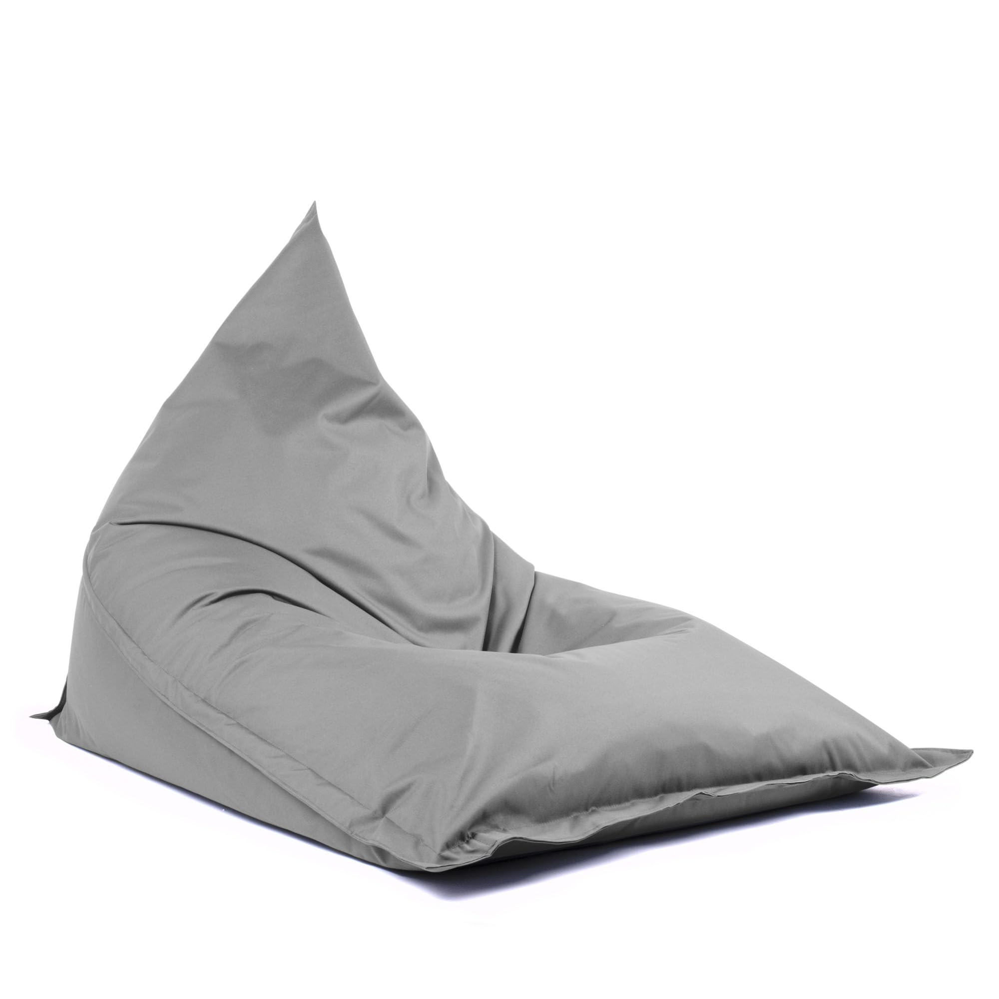 Avalon - Puff Poltrona Sacco da Esterno e Interno Gigante Shongo Deluxe Sfoderabile, Pouf Sacco Sartoriale, Bean Bag per Sedersi Impermeabile, Perfetto da Giardino, Made IT(140x175cm-Grigio)