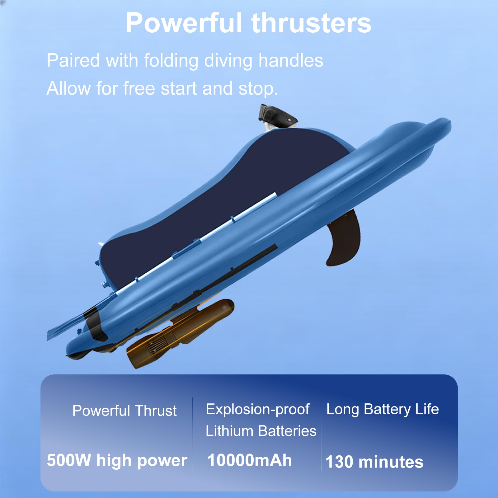 Bateau Gonflable avec Scooter sous-Marin pour Adultes | Planche de surf électrique, charge max 220 kg, équipement plongée mer, sports nautiques