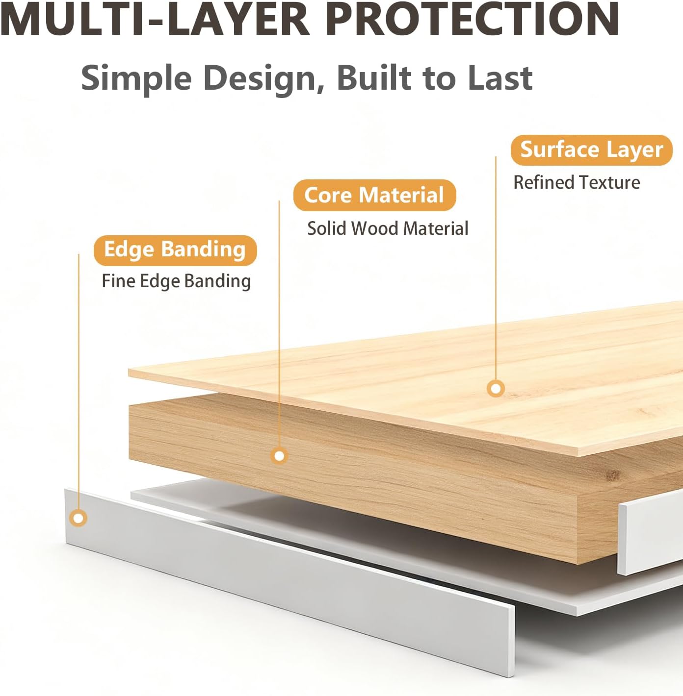 Modern Floating TV Stand | Wall-Mounted Entertainment Media Console | Large Storage TV Bench for Living Room & Office (White + Wood, 70.8'')