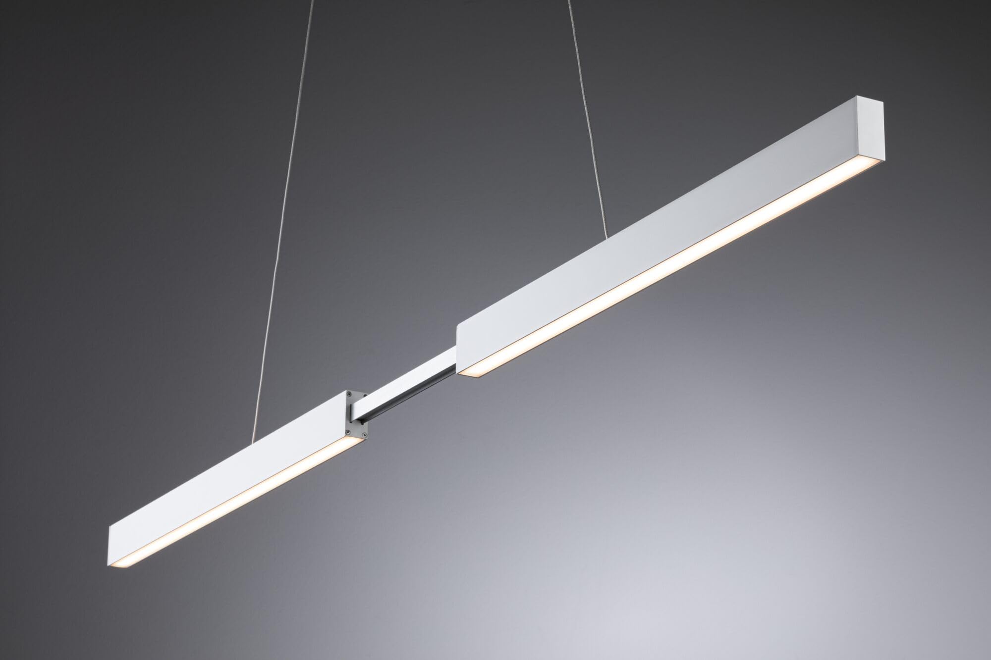 Paulmann 79889 Luminaria colgante LED Aptare, incl. 1x18/1x18W, reg., lámpara de techo, blanco mate, mateado, lámpara colgante, metal, péndulo, 2700K