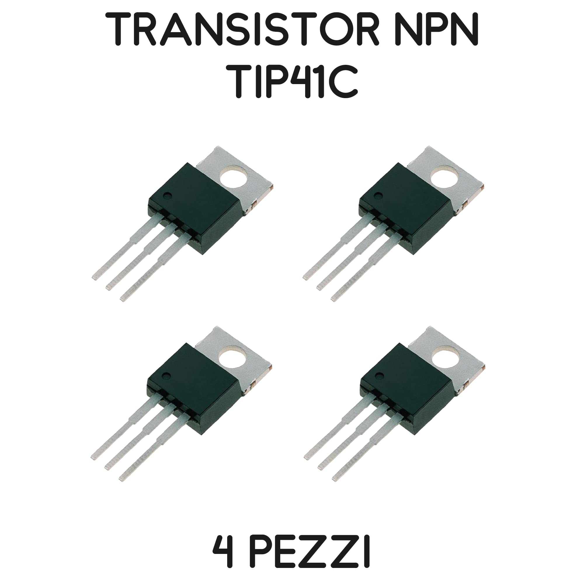 Transistor NPN TIP41C 100V 6A Kit 4 sztuk