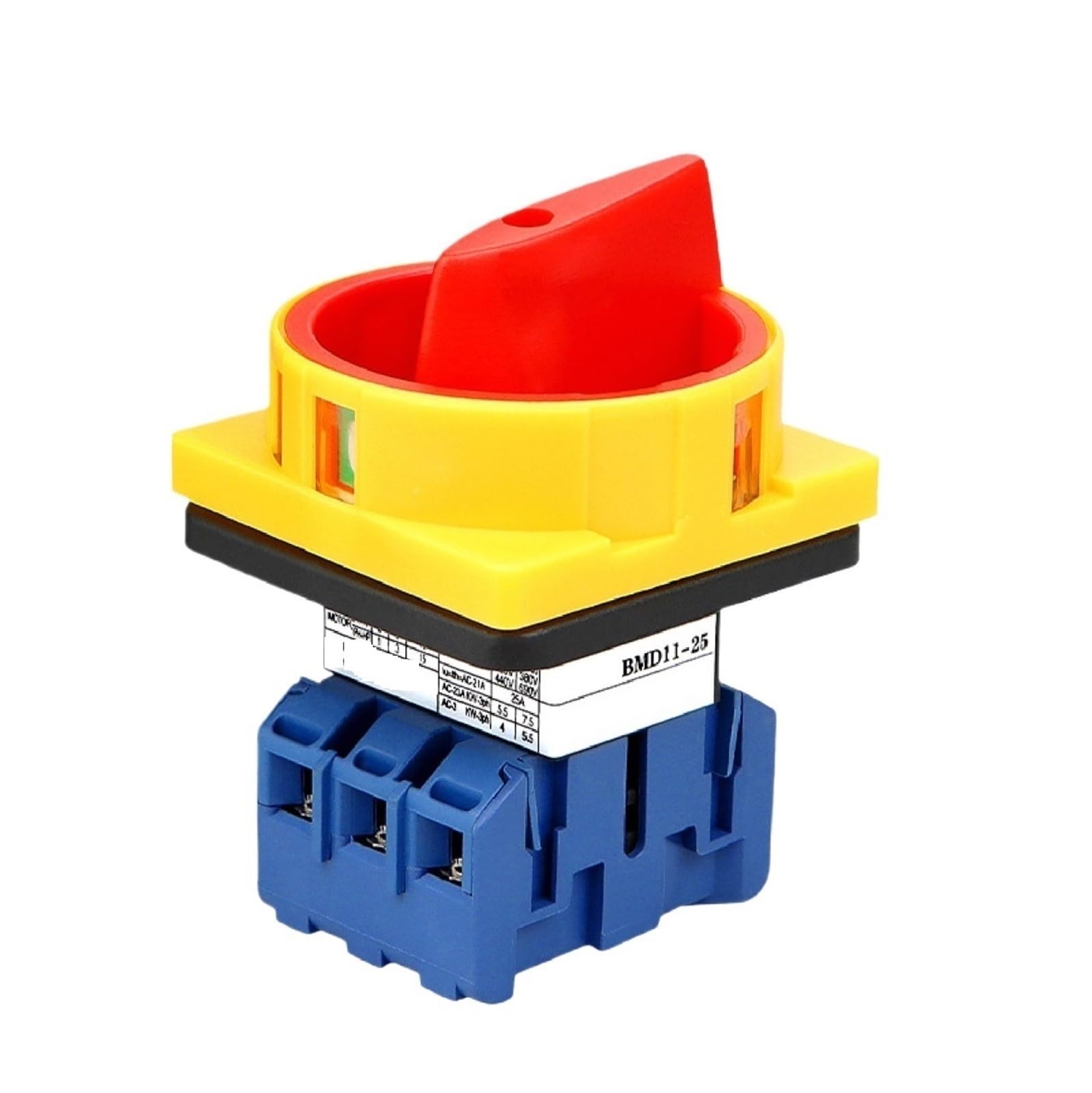 1 Uds BMD11 interruptor aislador de rotura de carga rotativa 3 polos trifásico 380V 50Hz cambio Manual desconexión 25A a 100A(100A)