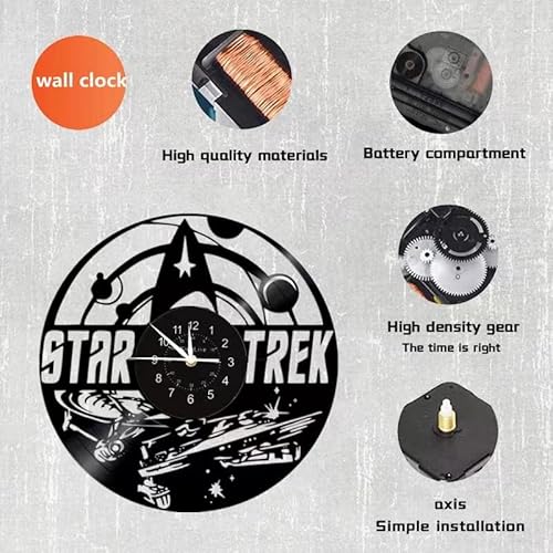 Star Trek Clocks Bathroom Decor Clock Home Decor Wall Clock Large Wall Clock Kitchen Clock Bathroom Clock Kids Clock Home Decor Clearance #TOP1