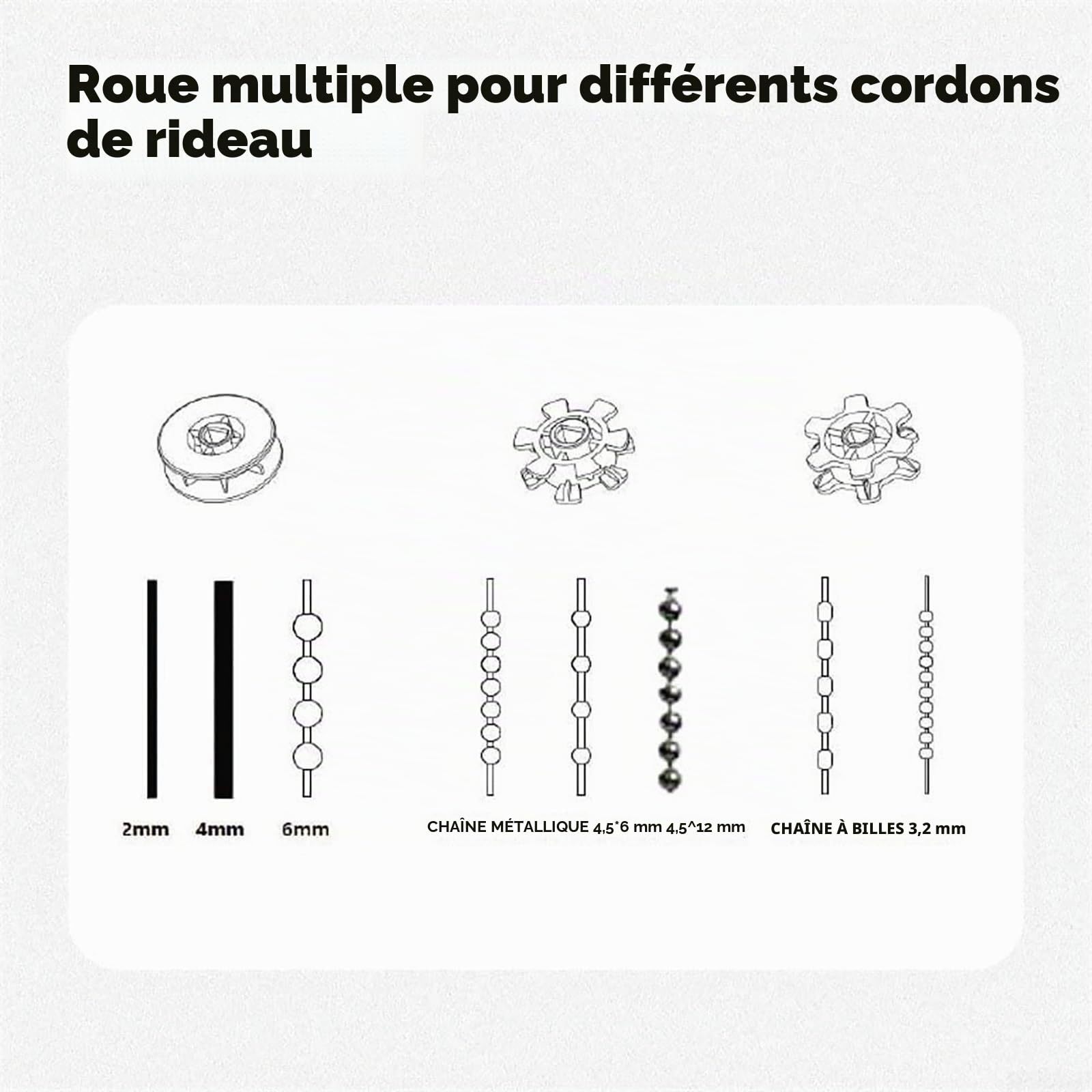 MObyat Ouvre-Porte Intelligent Motorisé pour Stores À Enrouleur À Chaîne, Moteur Intelligent pour Rideaux À Cordon avec Télécommande Et Commande Vocale, Réglage L'heure, Mémoire Coupure Courant