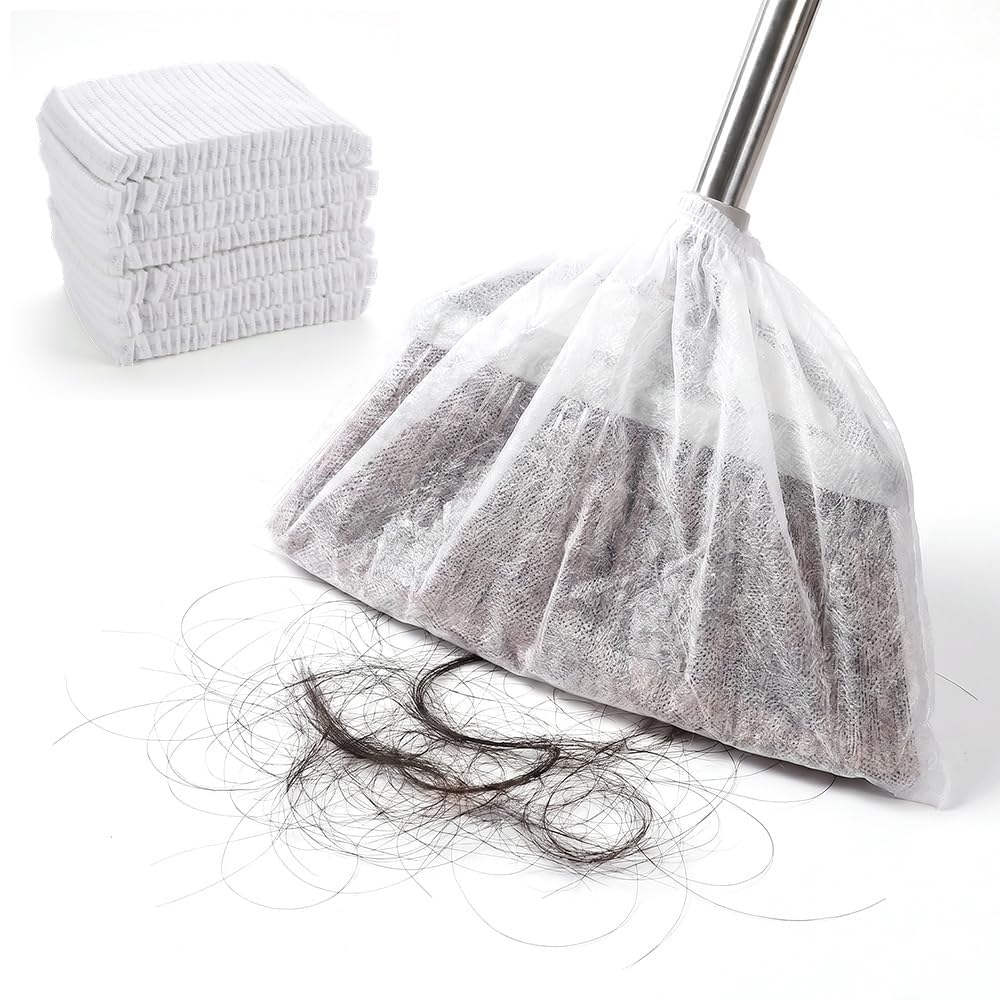 Vzgqhmtr White50pcs 2026 New Disposable Broom Covers - 100 Pcs For Efficient Pet Hair & Dust Pickup On Tile Floors