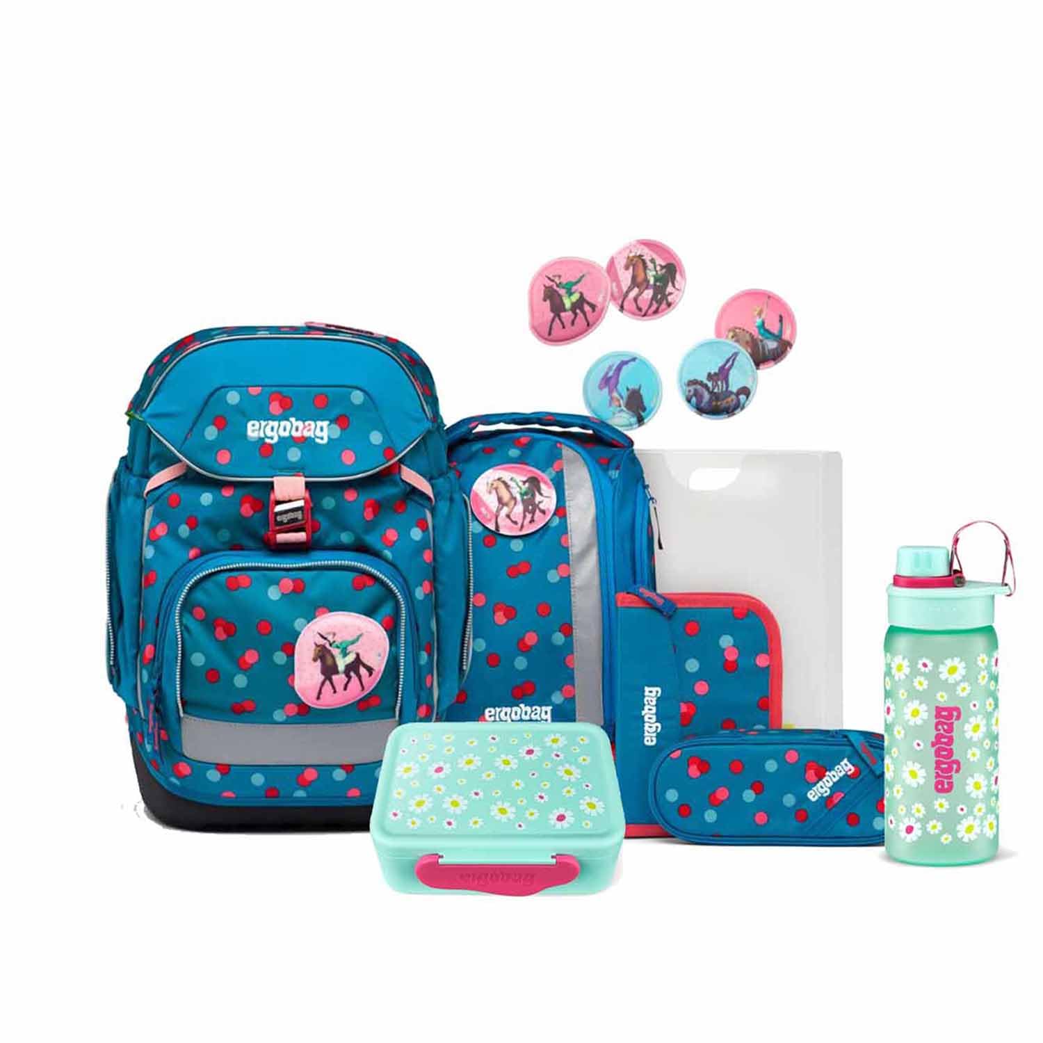 ergobag Pack Schulrucksack Set 8tlg. inkl. Lunchset (VoltiBär)