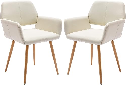 Miniatura 1 de KCC Juego de 2 sillas de comedor, sillas de escritorio tapizadas de tela, sillas de escritorio pequeñas, sillas modernas de ocio con patas de tubo