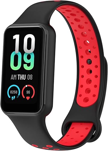 Miniatura 9 de Paquete de 4 correas de repuesto compatibles con Amazfit Band 7, correa deportiva de silicona suave de liberación rápida, pulsera ajustable,