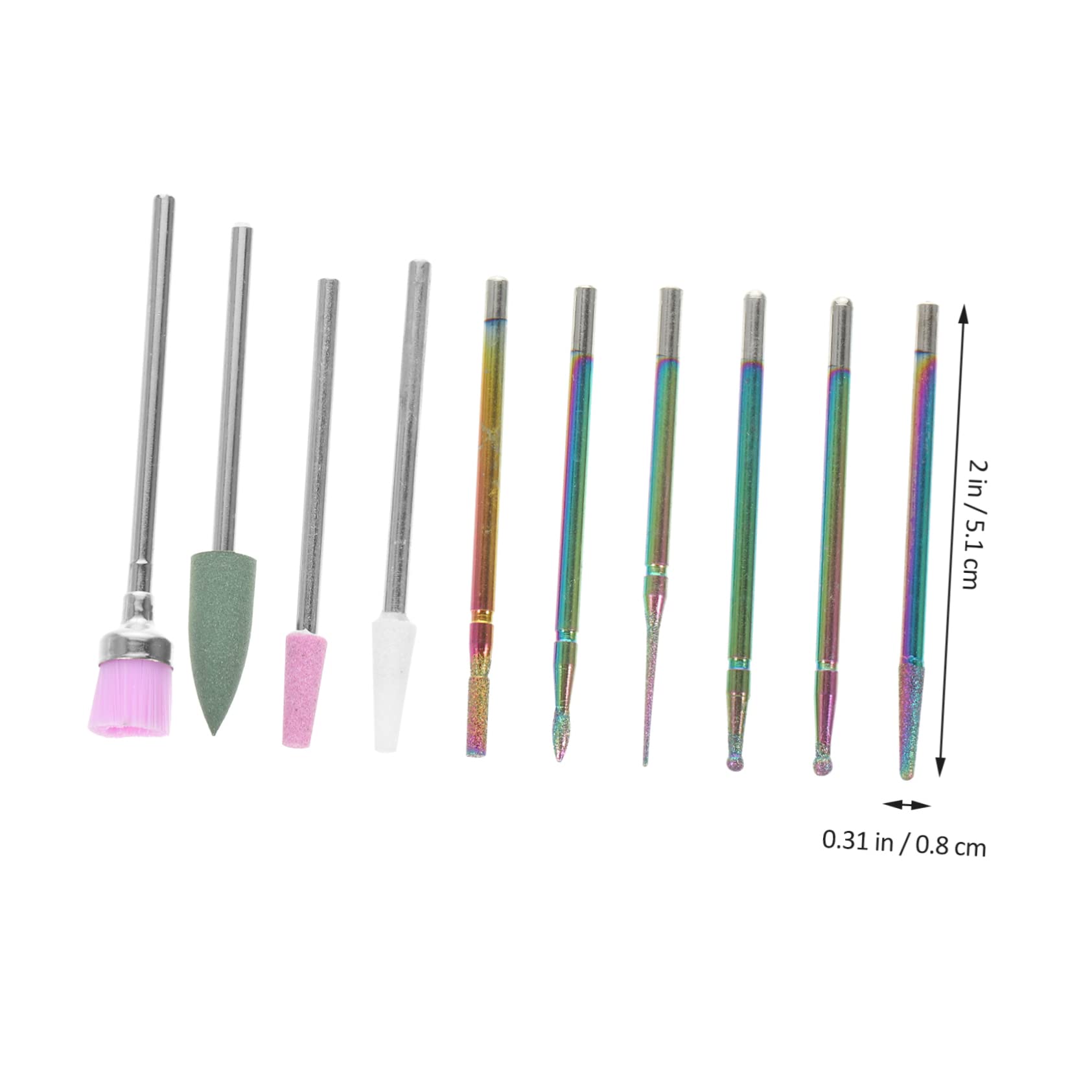 minkissy 50stücke Teiliges Nagelbohrer-aufsätze Für Gel-nägel Professionelle Fräser Für Nagelhaut Und Nagellackentfernung Kompatibel Mit Gängigen Elektrischen Nagelbohrern Langlebig