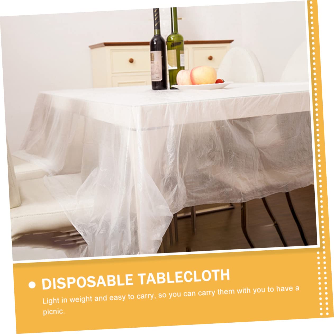 SOLUSTRE 30 Pack Disposable Table Cover Waterproof Stain-Resistant Easy to Clean Home Restaurant Supplies