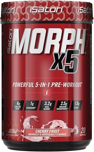 Miniatura 7 de iSatori Morph Xtreme Intense Pre Workout  Bombsicle (20 porciones) & iSatori botella mezcladora clásica (botella transparente con parte superior