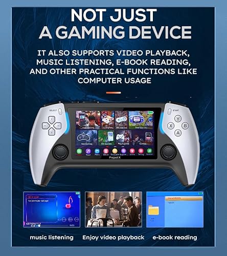 11エミュレータをサポートするポータブル携帯ゲーム機、10000 +内蔵ゲーム、ハンドヘルドHDビデオプレーヤー電子ブック、4.3インチIPSスクリーン（ホワイト）