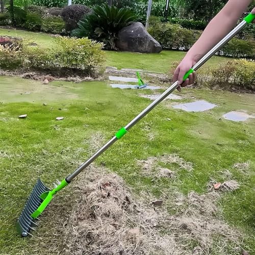 Râteau de sol de jardinage robuste pour fertiliser et aérer le gazon