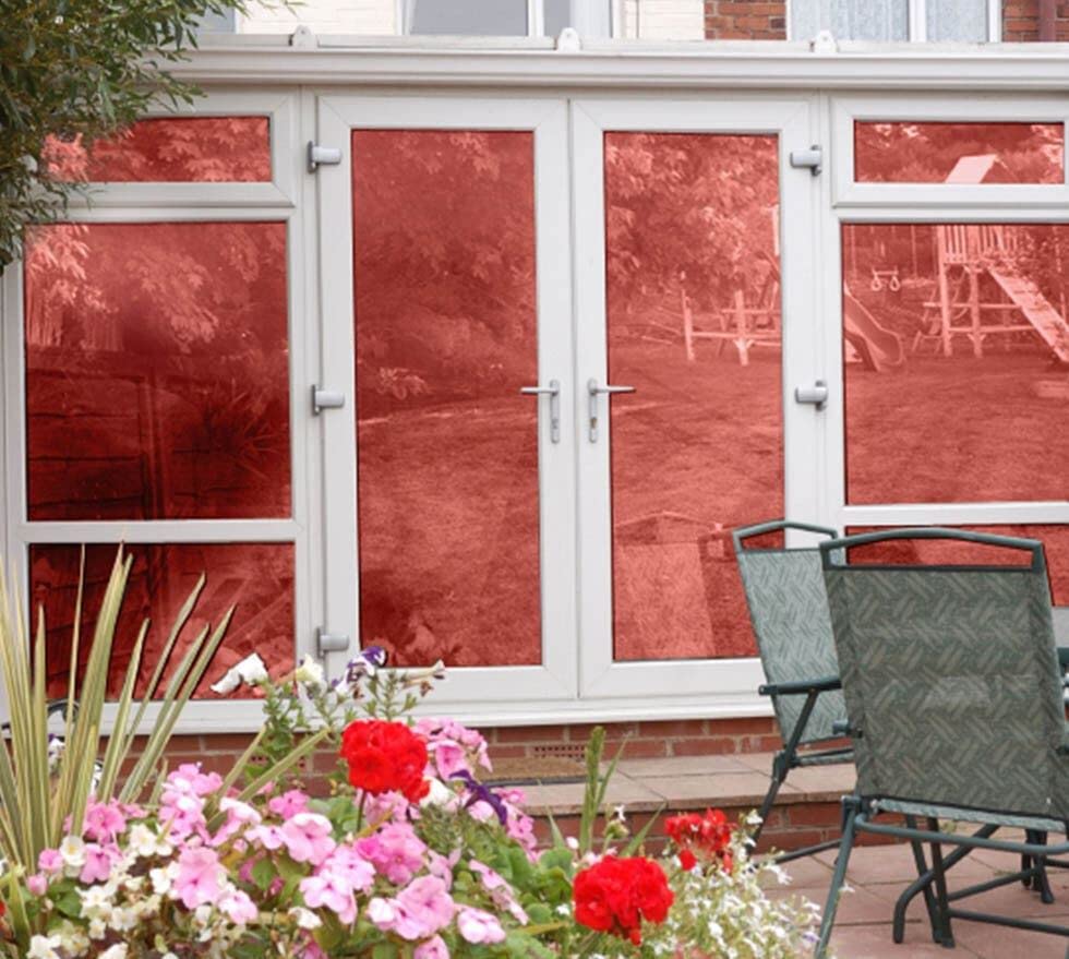 PSSC Window Film Reflective One Way Mirror and Solar Control Privacy Glass Tint Red 5m x 76cm โ image 1