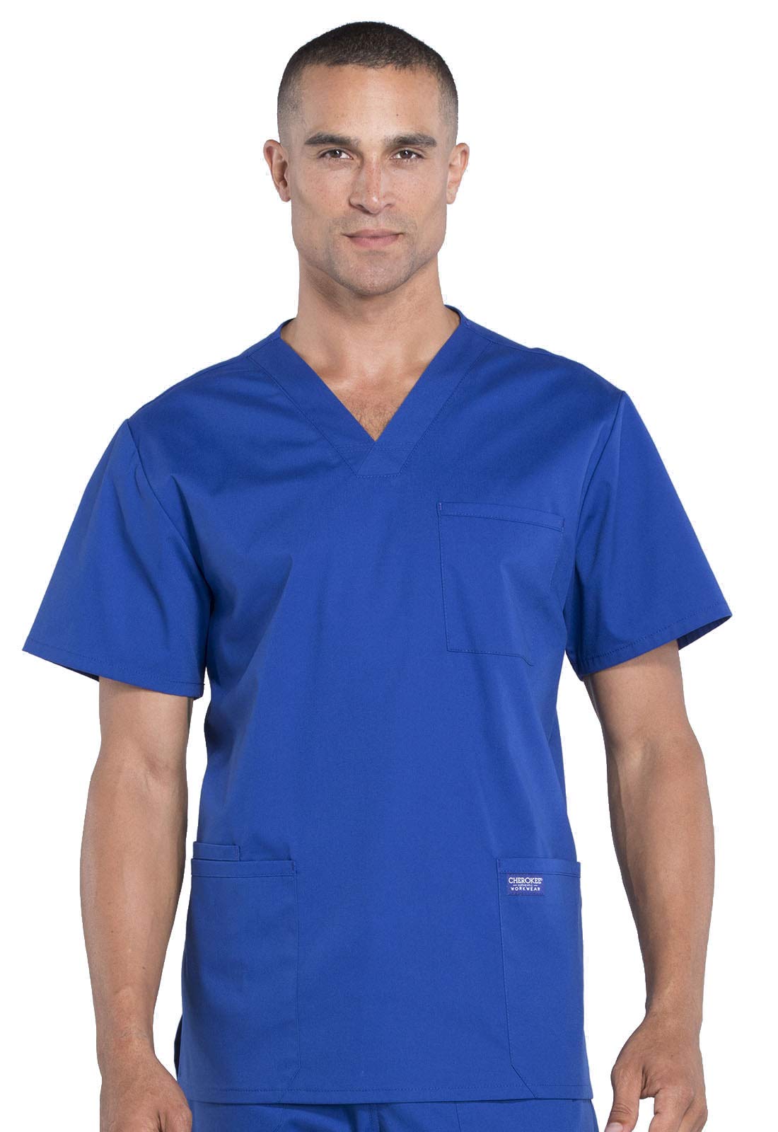Cherokee Scrubs for Men Workwear Professionals V-Neck 4 Pocket Scrub Top WW695