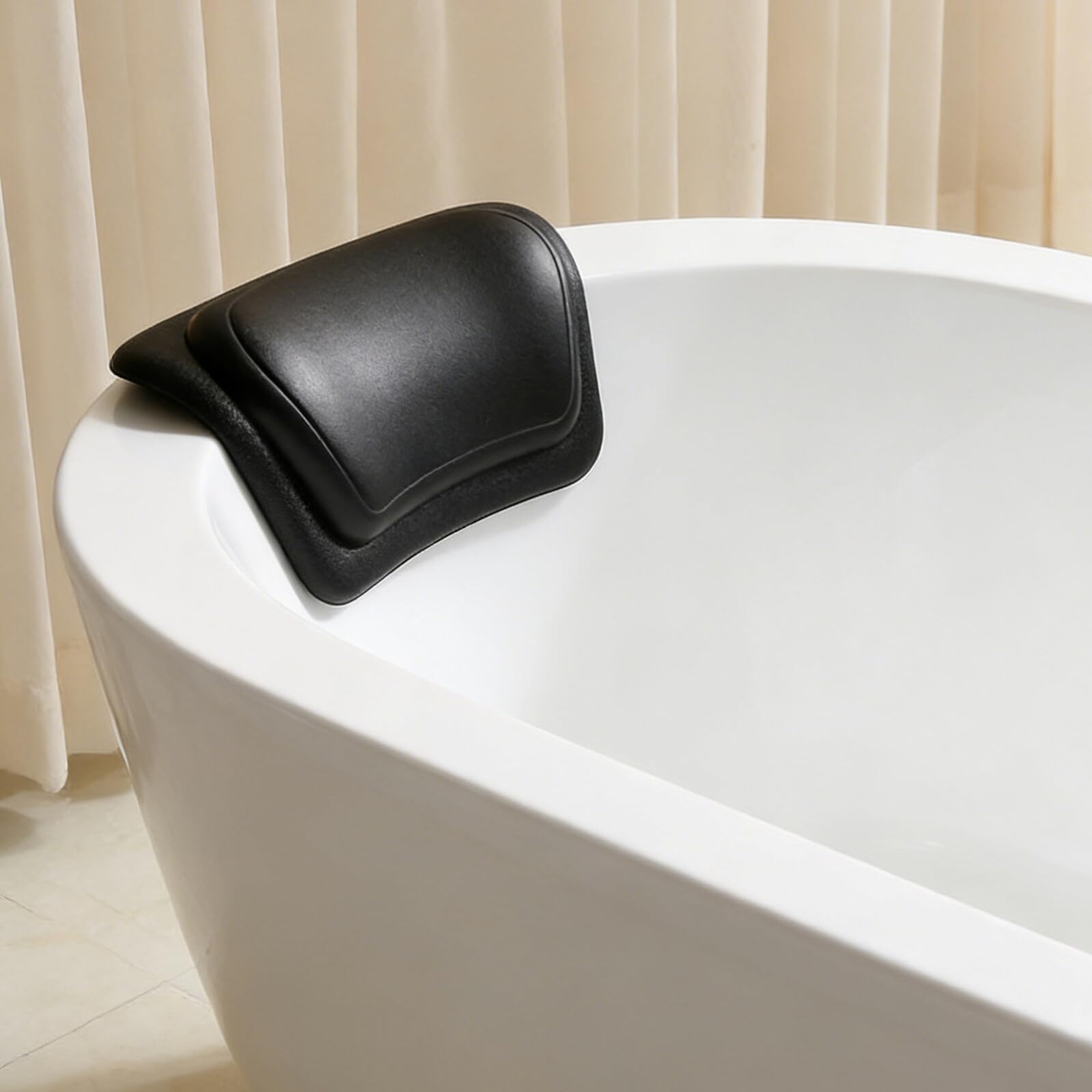 Ergonomiczna Poduszka Do Wanny z Miękkiego PU z Mocnymi Przyssawkami i Łatwa Do Czyszczenia Podparcie Szyi i Głowy Uniwersalna Poduszka Kąpielowa Spa